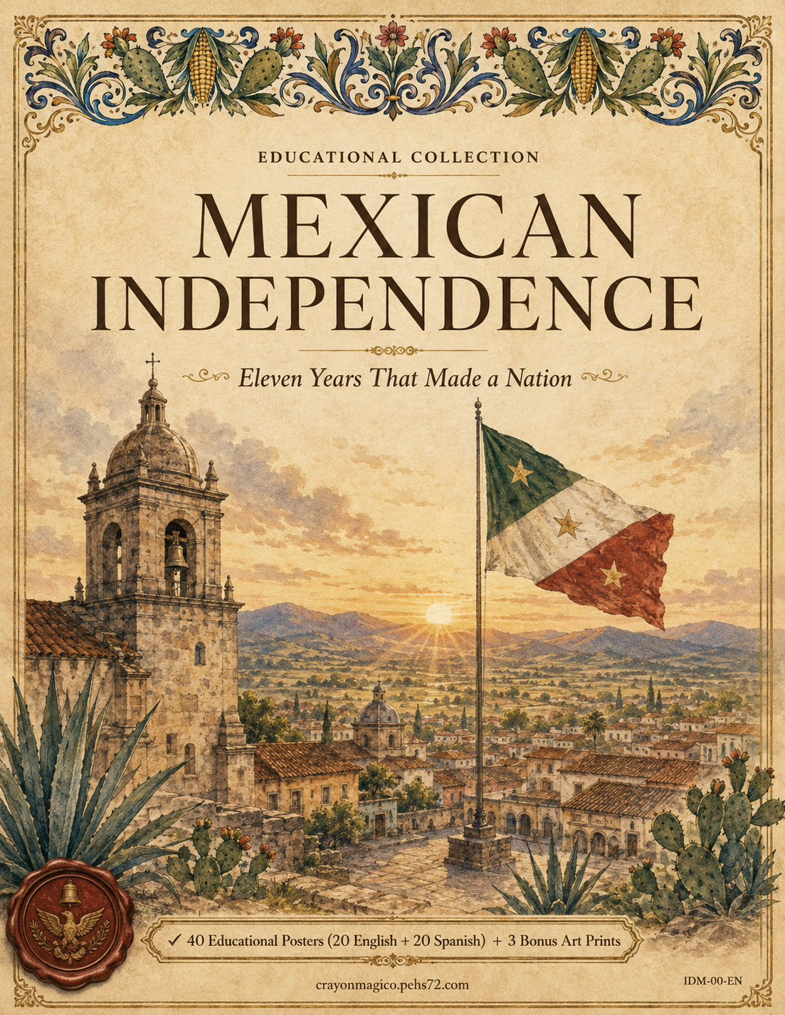 La Independencia de México – Láminas Educativas Imprimibles Bilingües (Español + Inglés)