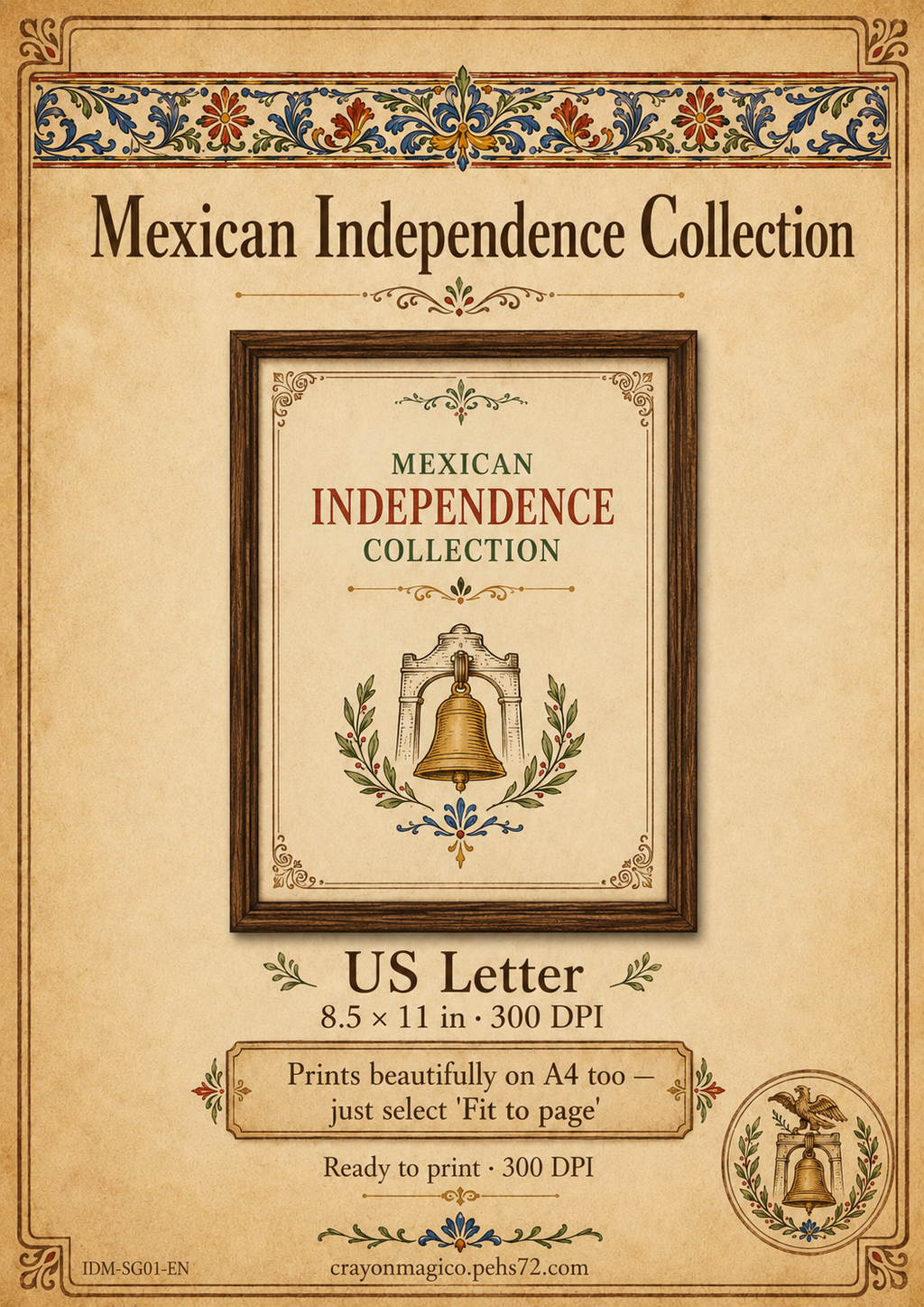 La Independencia de México – Láminas Educativas Imprimibles Bilingües (Español + Inglés)