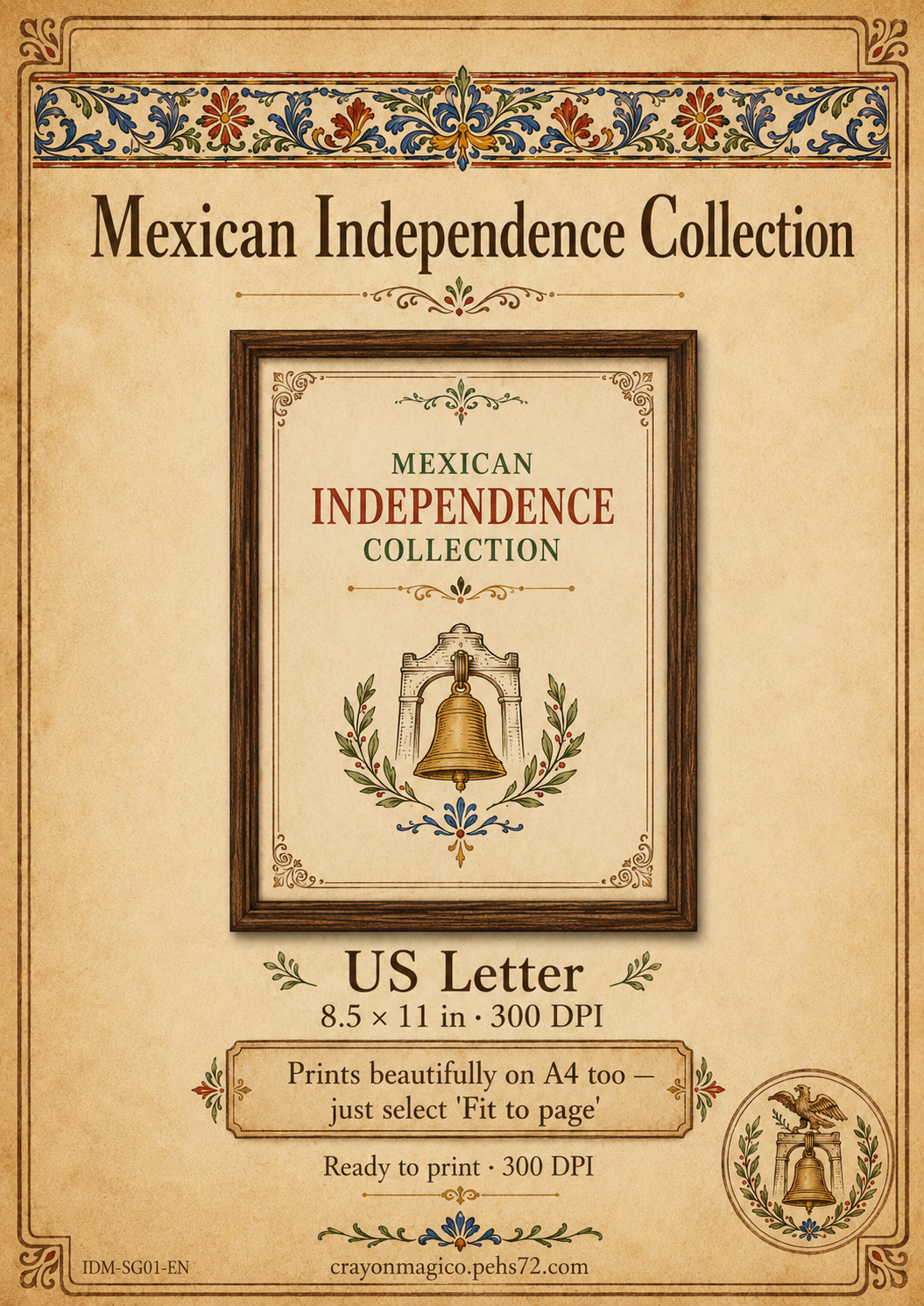 La Independencia de México – Láminas Educativas Imprimibles Bilingües (Español + Inglés)
