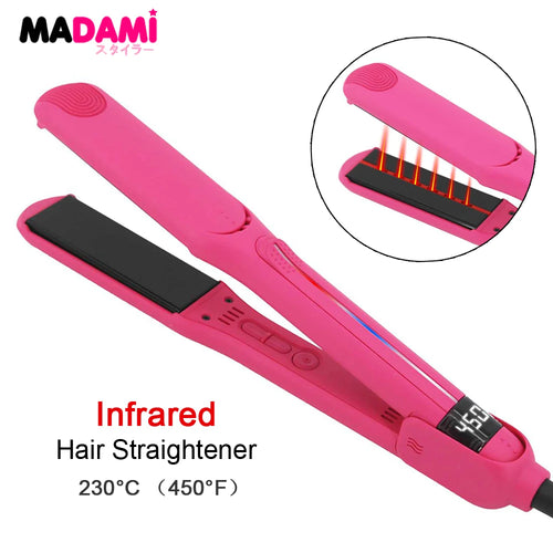 Plancha de cabello con placas de cerámica y turmalina